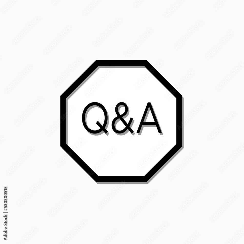 Q&A Icon. Helpdesk Symbol - Vector. Q&A Icon. Helpdesk Symbol - Vector.