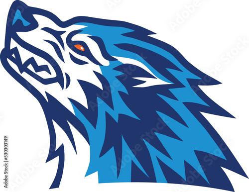 Fotografie, Obraz Wolf Logo Sports Esport Mascot Design Art Illustration Template