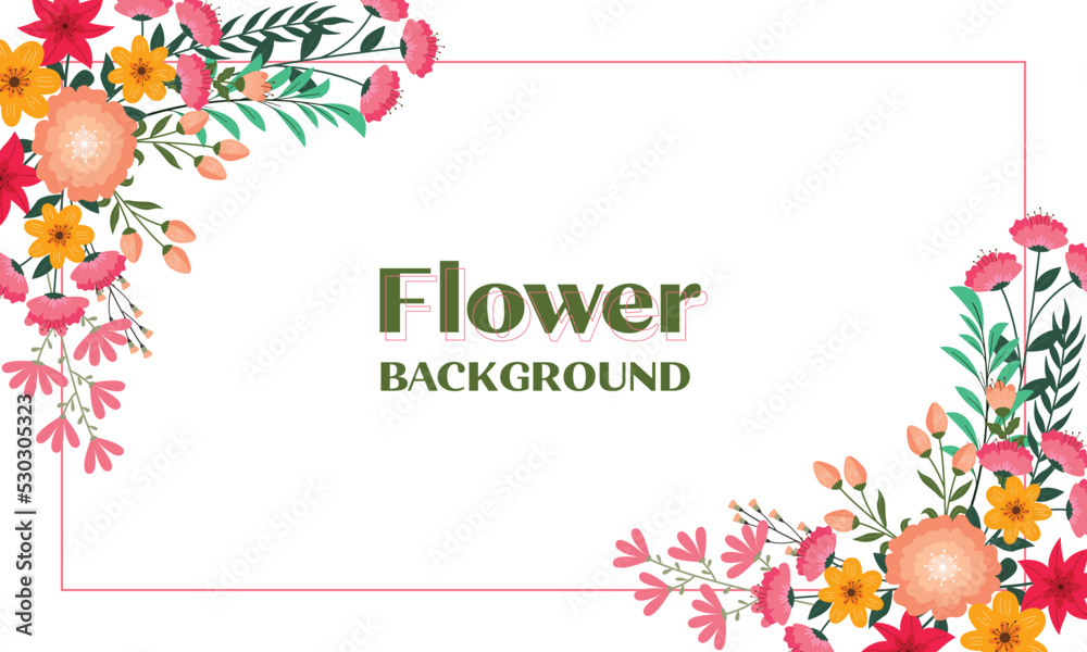 Spring frame flowers. Spring time illustration. Wedding or invitation flower concept Spring frame flowers. Spring time illustration. Wedding or invitation flower concept