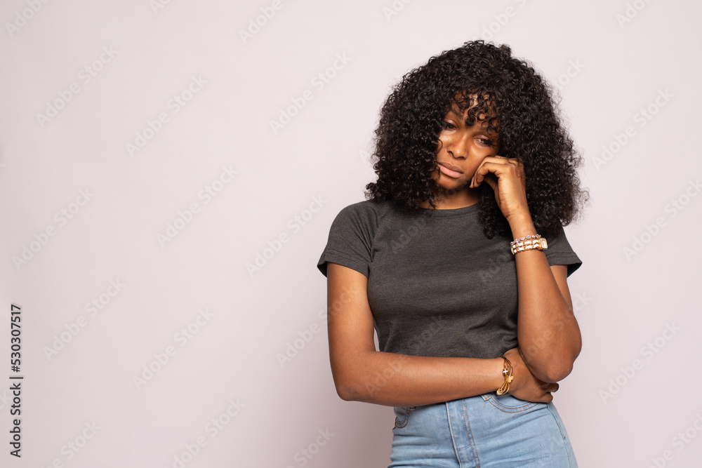 young african lady feeling down young african lady feeling down