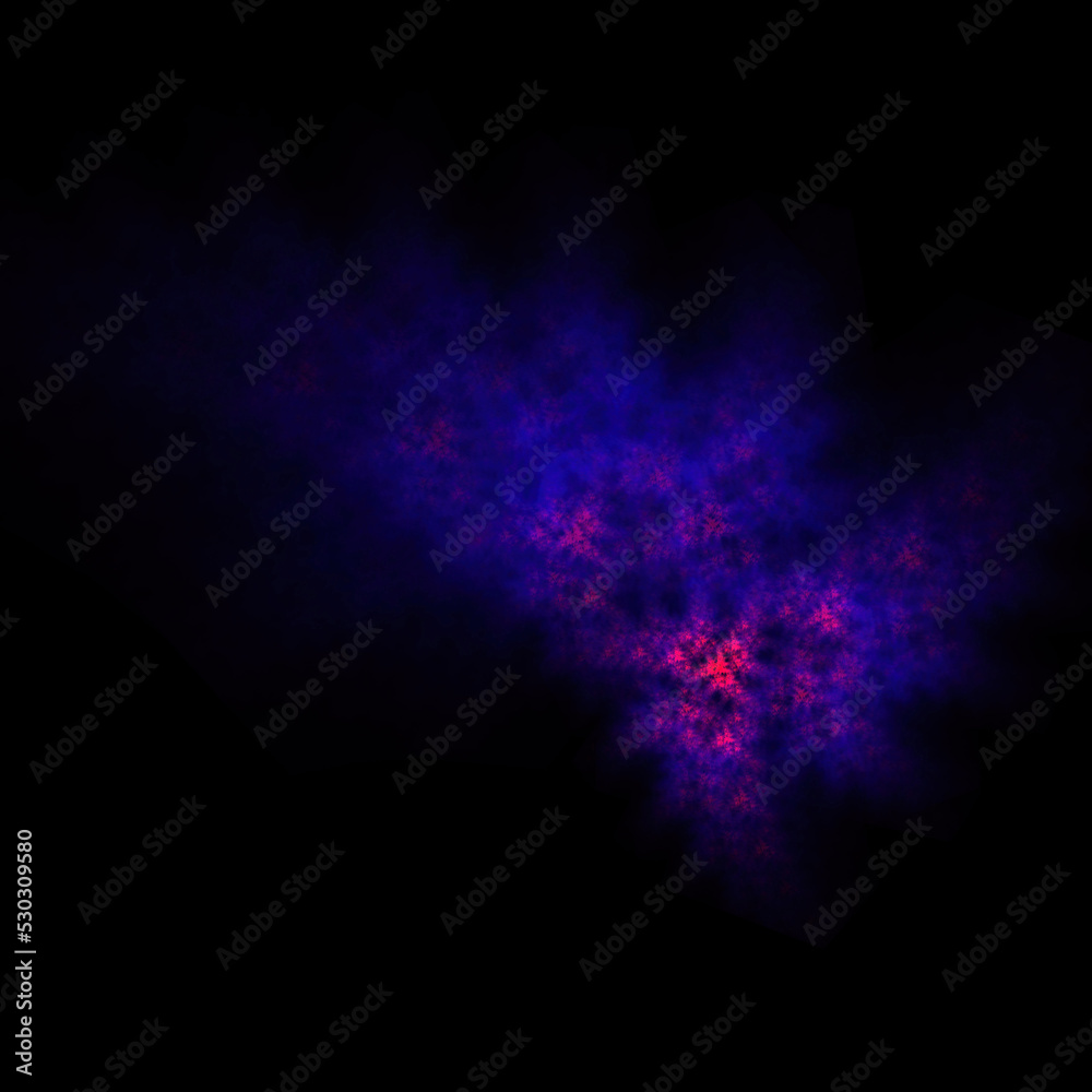 Colorful fractal nebula dust on black background Colorful fractal nebula dust on black background