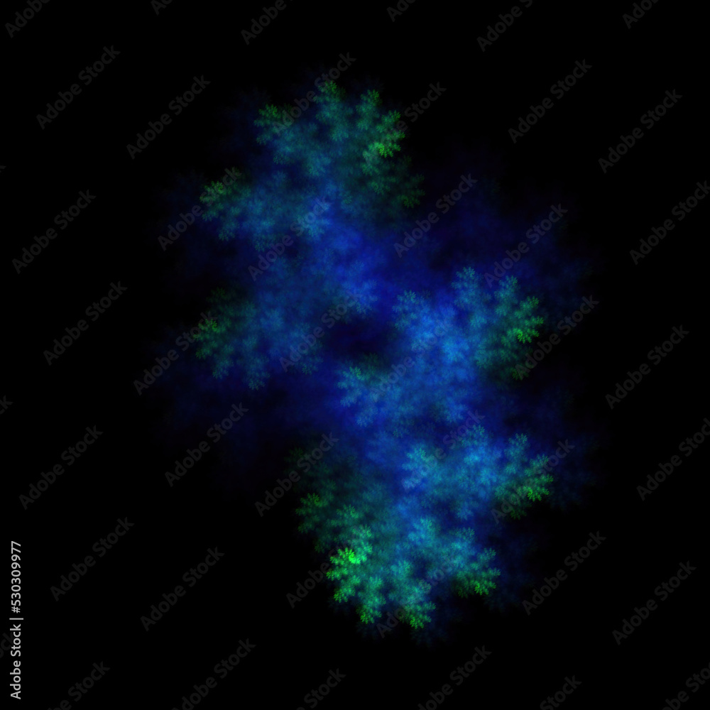 Colorful fractal nebula dust on black background Colorful fractal nebula dust on black background