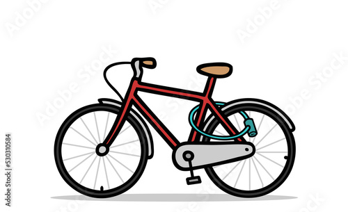 Fahrrad mit Fahrradschloss als Diebstahlschutz