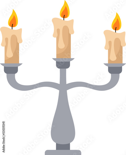 Vintage candlestick icon. Vector illustration