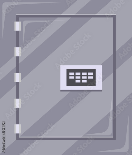 Safe with electronic lock. Vector illustration