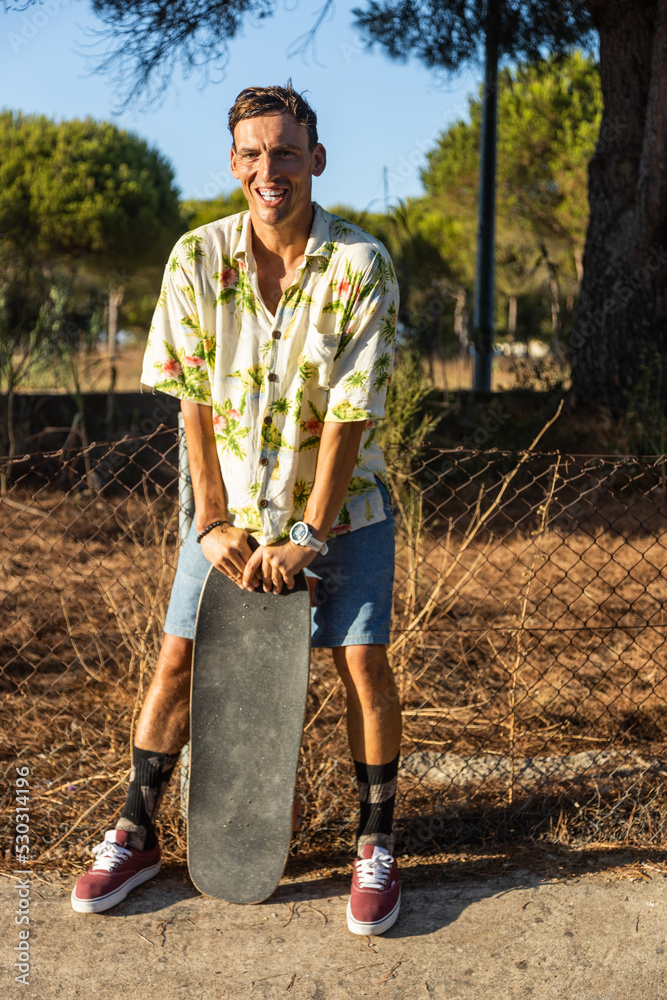 Fototapeta premium surf skate on the river channel