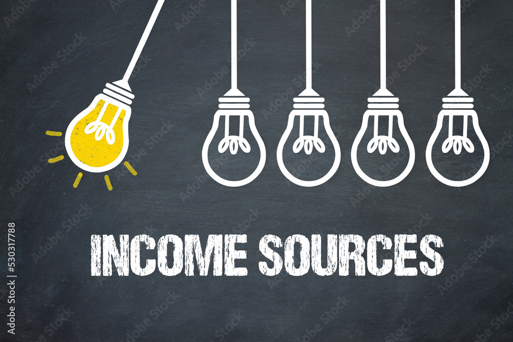 Fototapeta premium Income sources
