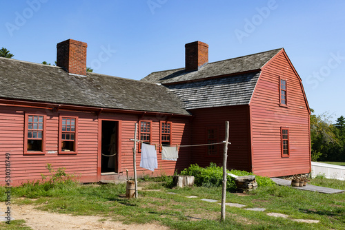 old wooden farm house in New England