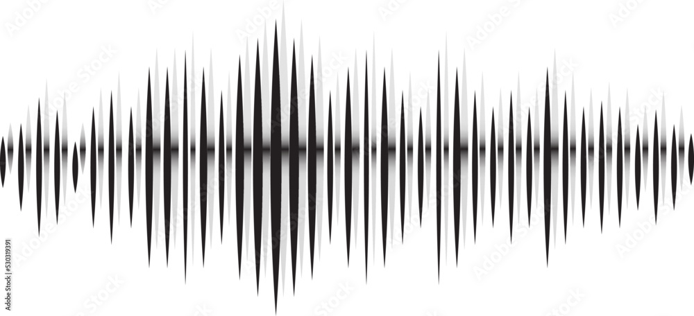 Sound audio wave vector. Icon isolated on white background. Abstract sound waves for voice design, music background, radio logo and icon. Creative music audio concept. Soundwave vector Sound audio wave vector. Icon isolated on white background. Abstract sound waves for voice design, music background, radio logo and icon. Creative music audio concept. Soundwave vector