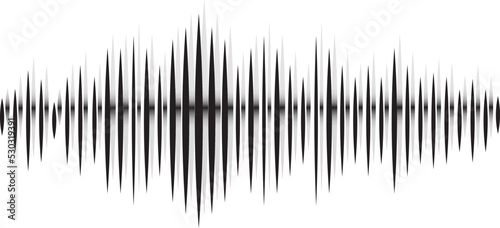 Sound audio wave vector. Icon isolated on white background. Abstract sound waves for voice design  music background  radio logo and icon. Creative music audio concept. Soundwave vector