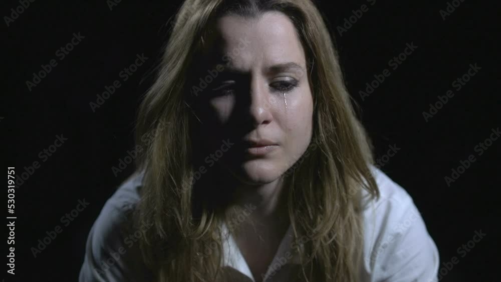 Sad woman crying Sad woman crying