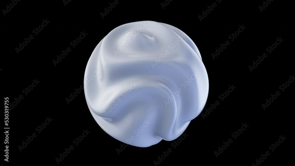 White abstract spherical form isolated on transparent background. Looped 4k animation. ProRes 4444 White abstract spherical form isolated on transparent background. Looped 4k animation. ProRes 4444
