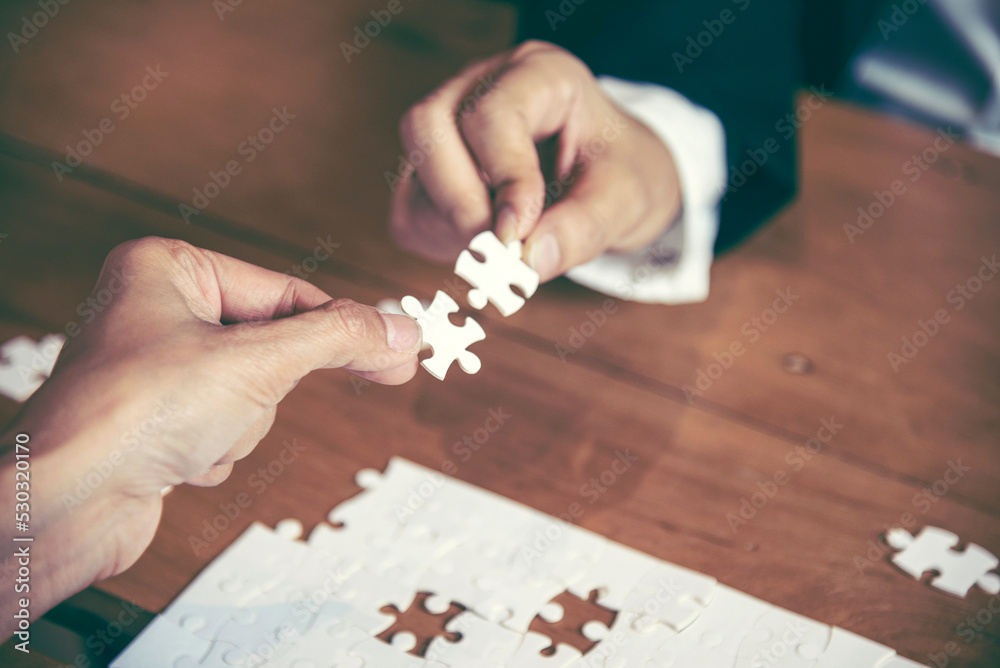 Implement puzzle improve communication solve synergy organize team