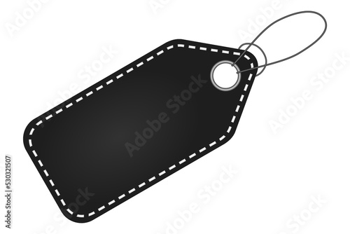 Black sales tag. Vector illustration
