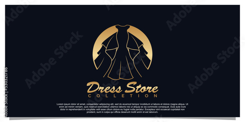 Abstract beauty women dress fashion logo design illustration Premium Vector Part 1