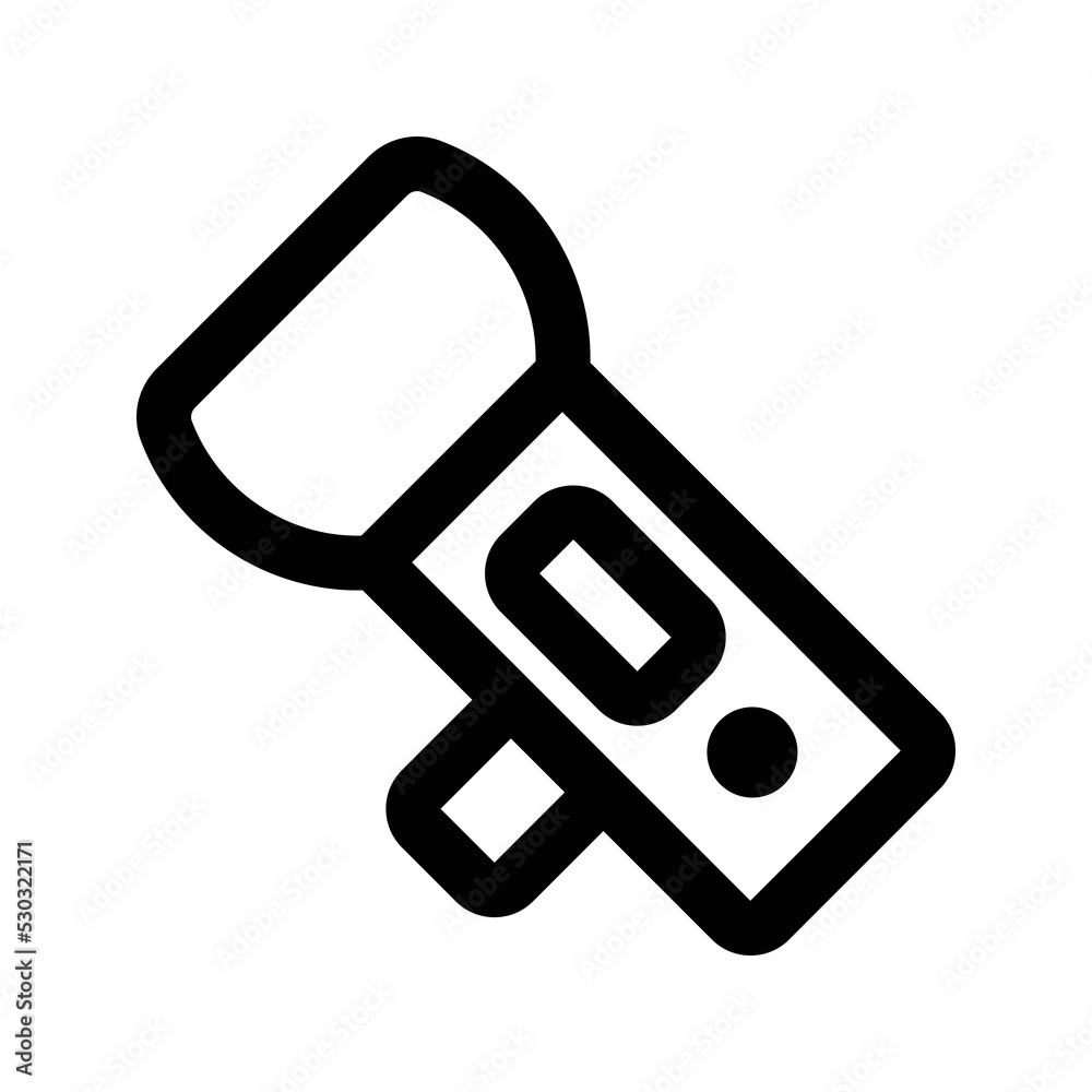 camera flash icon, outline style, editable vector camera flash icon, outline style, editable vector