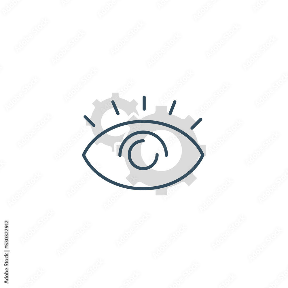 vision line icon. Simple element illustration. vision concept outline symbol design. vision line icon. Simple element illustration. vision concept outline symbol design.