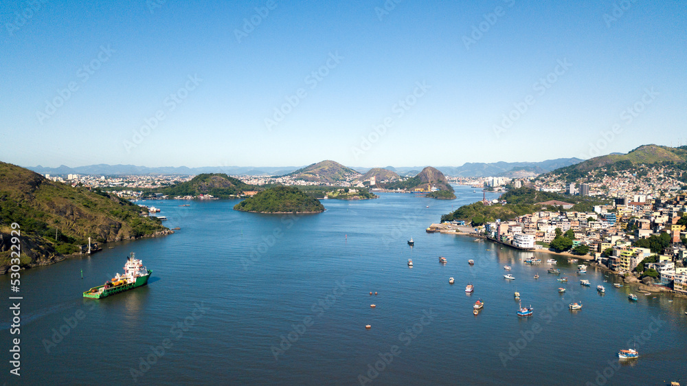 Fototapeta premium Baía de Vitória, Espírito Santo, Brasil.
