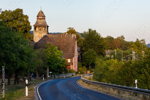 The tower of the castle of Wommen in Hesse photo