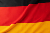 Image of close up of wrinkled national flag of germany