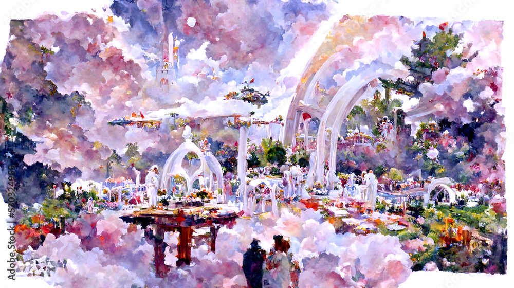 Obraz premium Artists concept of a watercolor painting.