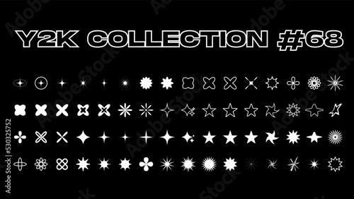 Vector set of geometric shapes with mesh gradient background.Abstract icons or symbols in y2k aesthetic.Trendy design elements for banners,social media marketing,branding,packaging,covers. Vector