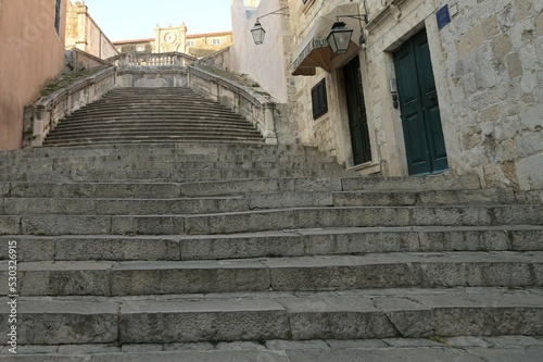 Foto The steps used in the Game of Thrones HBO series where Cersei Lannister started her Walk of Atonement
