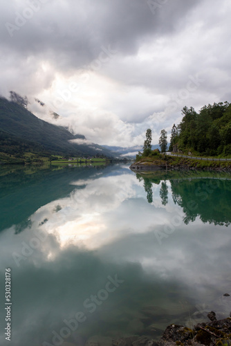 Beautiful panorama of Norwegian nature
