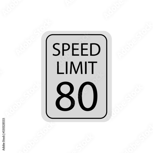 a vector in the form of a speed limit symbol on the road