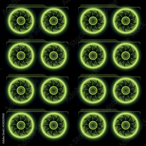 green light on gpu rig for mining