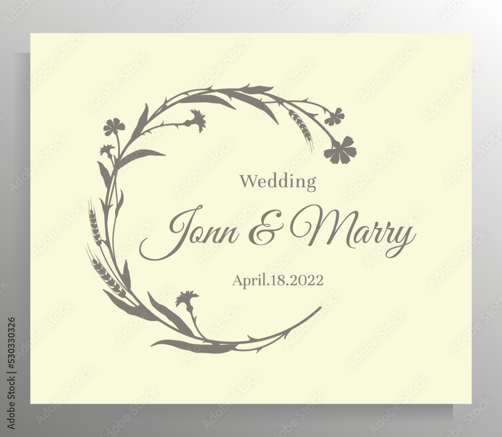 wedding invitation card illustration