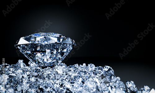 Large diamonds are placed o...