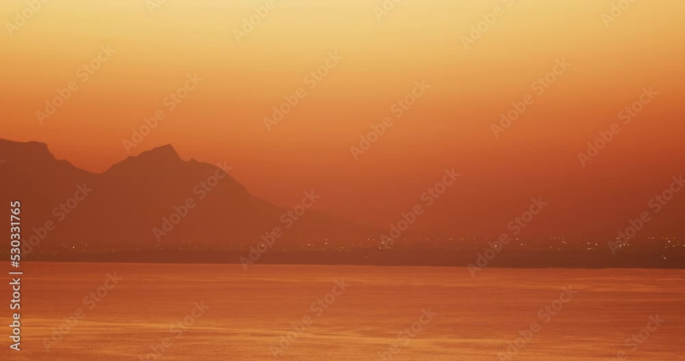 Video of beautiful view of sunset over rocky coast Video of beautiful view of sunset over rocky coast
