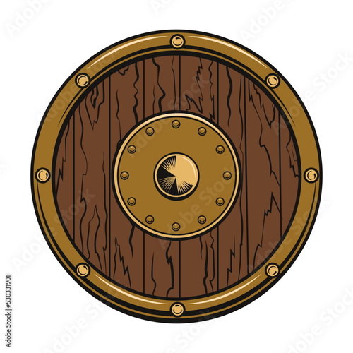 Medieval warrior shield. Vector illustrations for role play, demon or evil concept, tattoo template