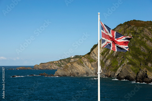 british flag by the ocean