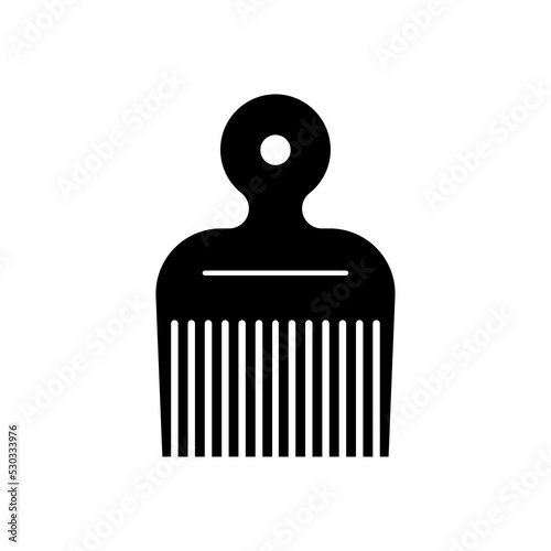 Afro comb icon isolated illustration.