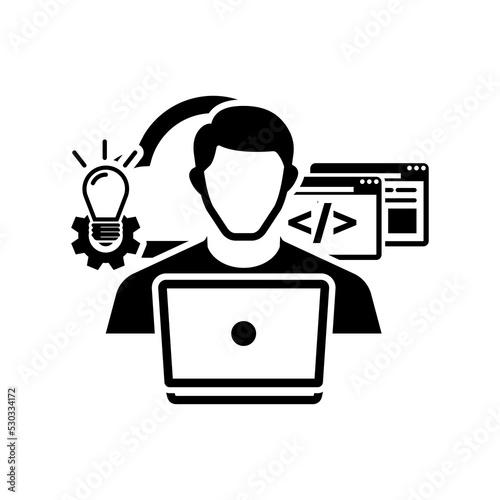 Fototapeta Web developer icon isolated illustration.