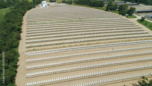 Aerial View of Massive Cow raising facility.  photo