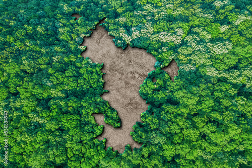 Sustainable habitat Map of Mayotte photo