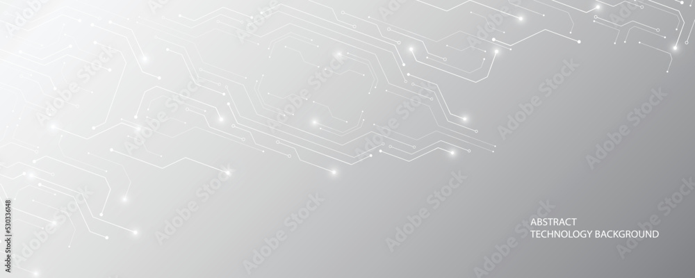 Gray and white technology background image Line design for ...
