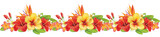 Hawaiian lei  Arrangement from Hibiscus and tropical plants 