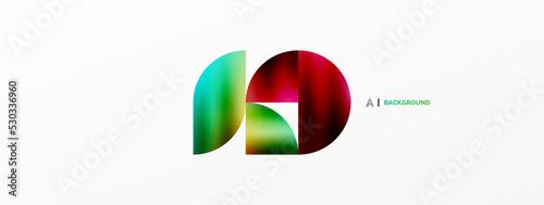 Digital web futuristic template. Circle composition abstract background. Vector Illustration For Wallpaper, Banner, Background, Card, Book Illustration, landing page
