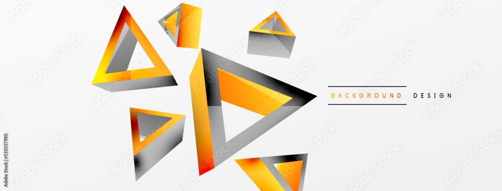 3d triangle abstract background. Basic shape technology or business concept composition. Trendy techno business template for wallpaper, banner, background or landing 3d triangle abstract background. Basic shape technology or business concept composition. Trendy techno business template for wallpaper, banner, background or landing