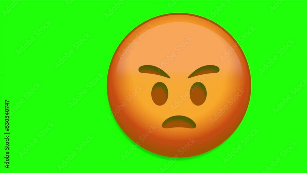 Green screen video animation of an emoji pouting with comic style , remove the green background using the video editing software you use Green screen video animation of an emoji pouting with comic style , remove the green background using the video editing software you use