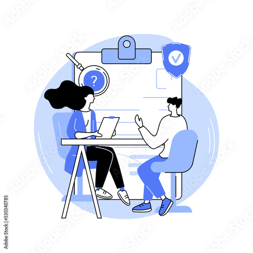 Interview people isolated cartoon vector illustrations.