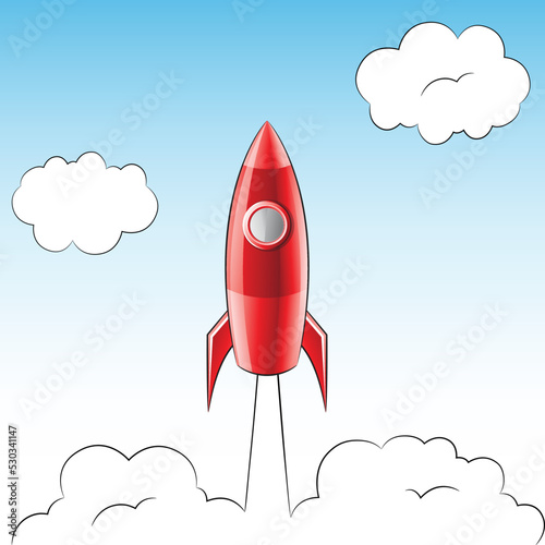 Launching of a Red Rocket
