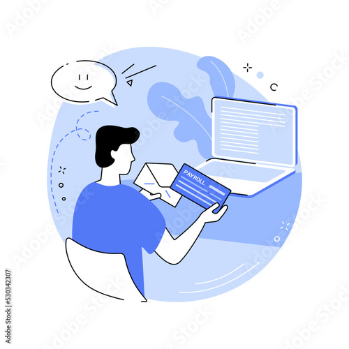 Payroll isolated cartoon vector illustrations.