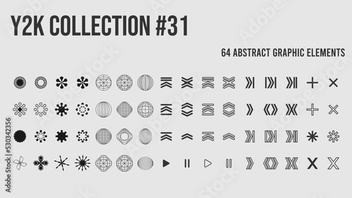 Trendy geometric design elements. Simple shapes forms and frames inspired brutalism, abstract bauhaus and boho cosmic style. Universal star and flower shape, basic form. Vector illustration.