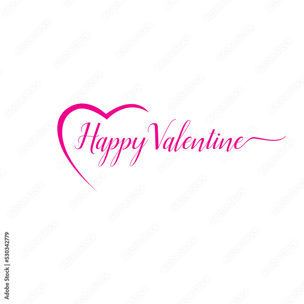 Valentine logo design vector image