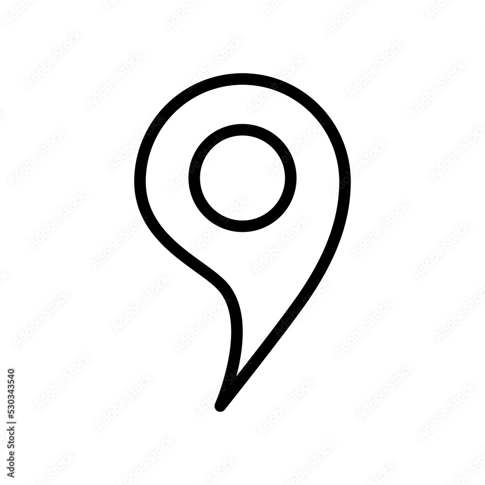 Pinpoint line icon, editable stroke, point on the map, vector outline high quality for UI. Pinpoint line icon, editable stroke, point on the map, vector outline high quality for UI.